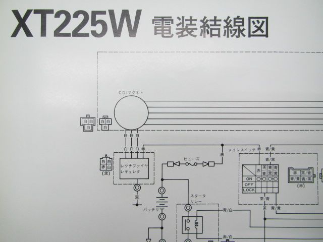 セロー225W サービスマニュアル ヤマハ 正規 中古 バイク 整備書 配線