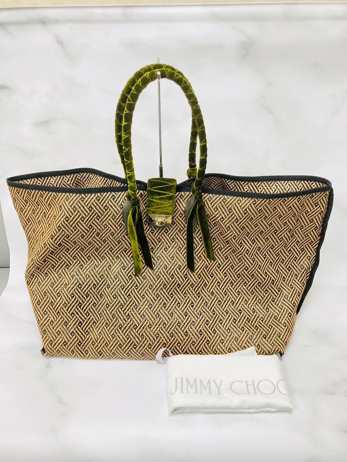 【良品】JIMMY CHOO MARIANNE SHOPPER/S トートバッグ