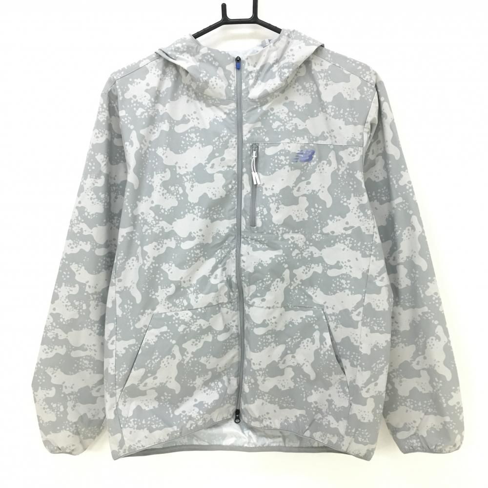 超美品】ニューバランスゴルフ ジップパーカー グレー×ライトグレー