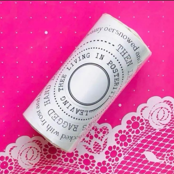 合成紙 8cm×3m 圈圈圆圆 ダイカット 海外マスキングテープ