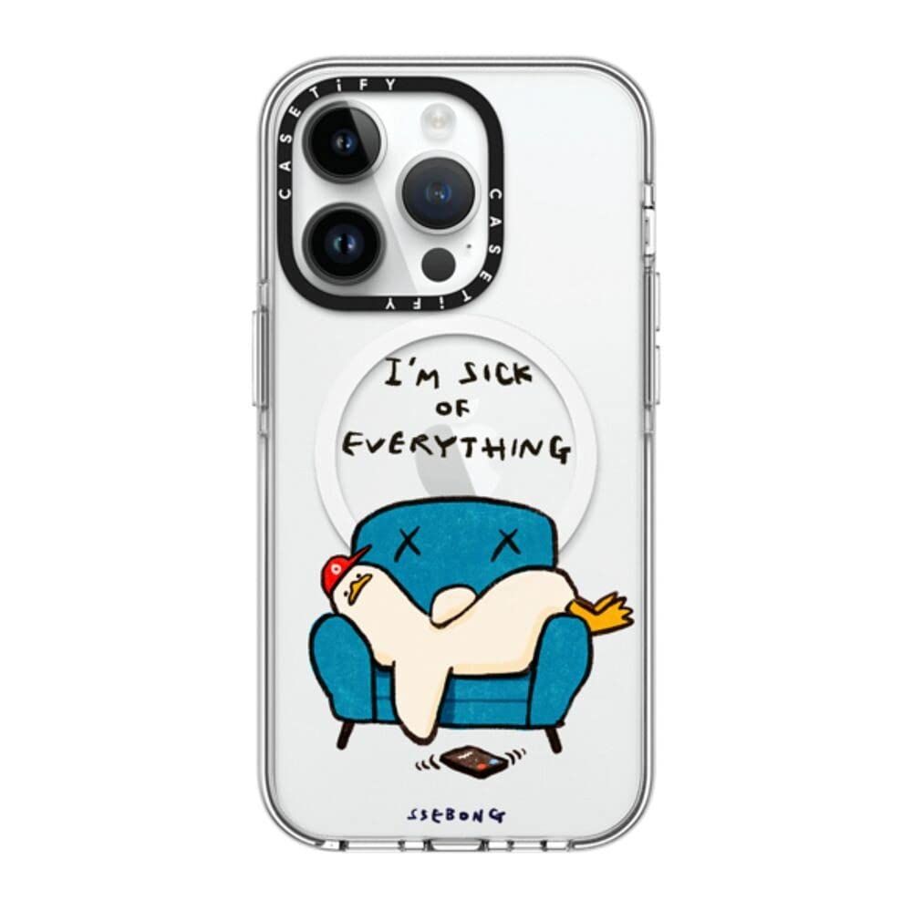 【人気商品】[黄ばみにくい素材/2mからの落下試験をクリア/MagSafe に対応] ケース - Pro I'm 14 sick of iPhone everything クリア by CASETiFY ssebong