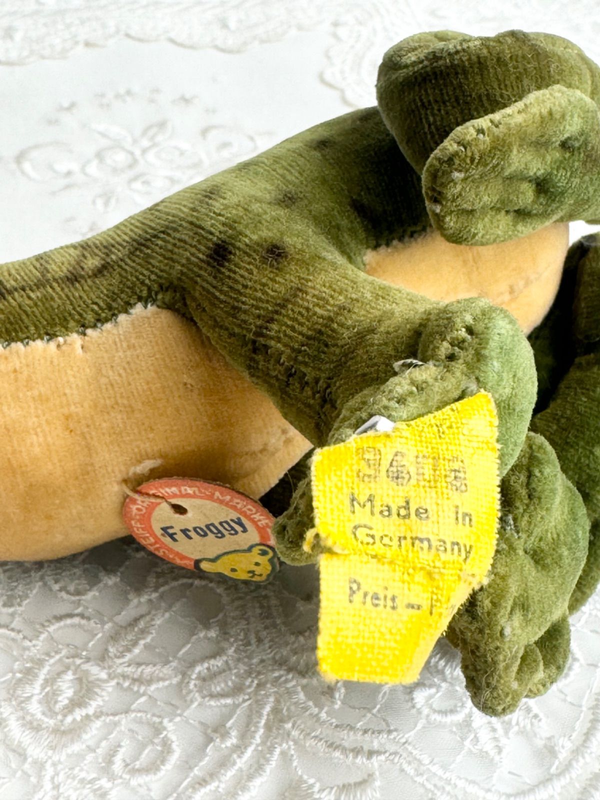 Steiff - シュタイフ★Frog Froggy 8cm★カエルのフロッギー/ベルベットの蛙 シュタイフ☆Frog Froggy 8cm☆カエルのフロッギー/ベルベットの