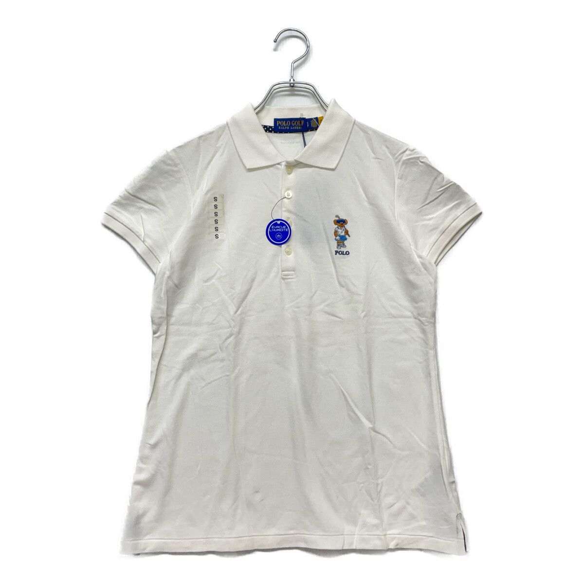 未使用品 レディース ポロゴルフ POLO GOLF 半袖ポロシャツ S 白 ホワイト シンプル ストレッチ