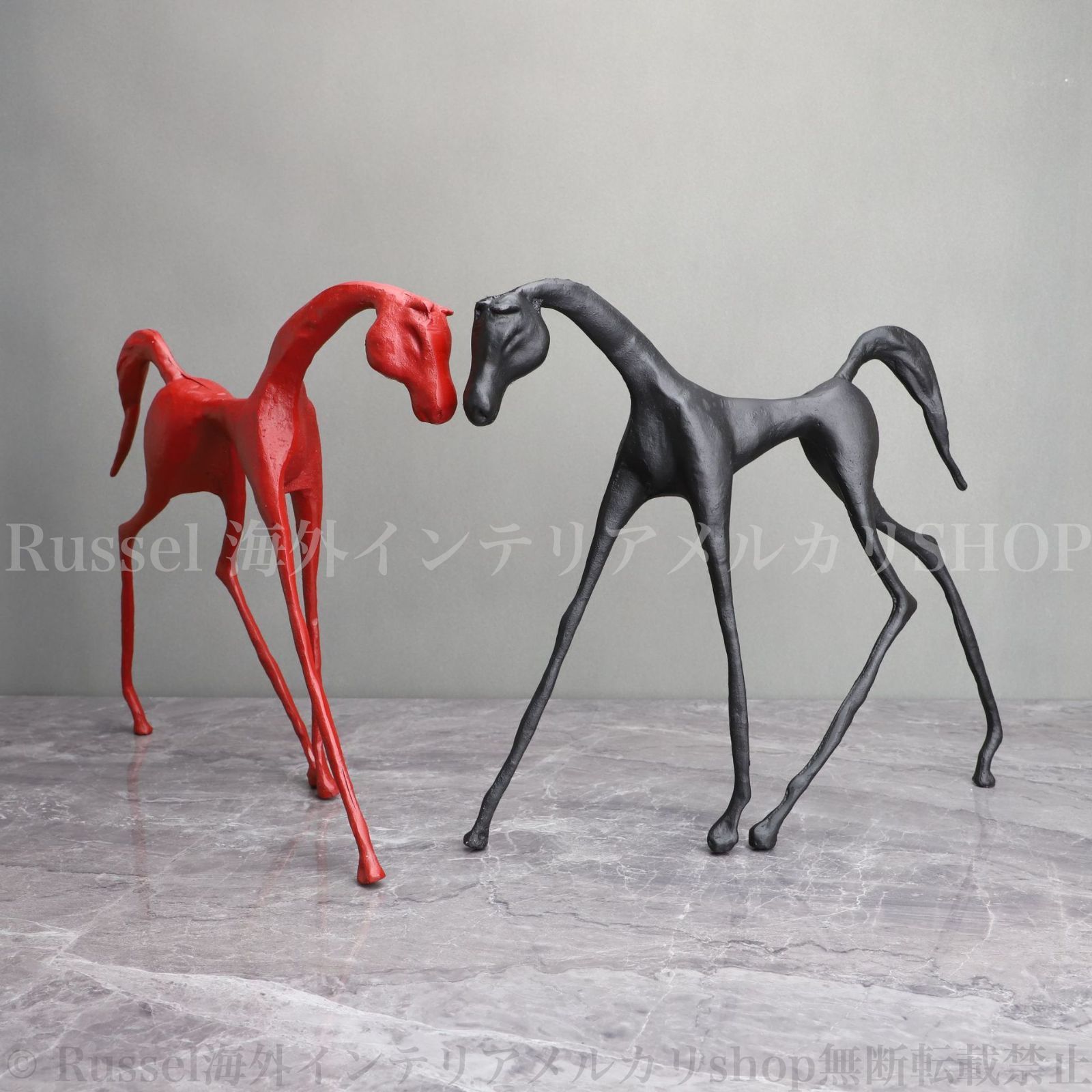 北欧風インテリア クリエイティブな足が細い 馬 オブジェ 節約