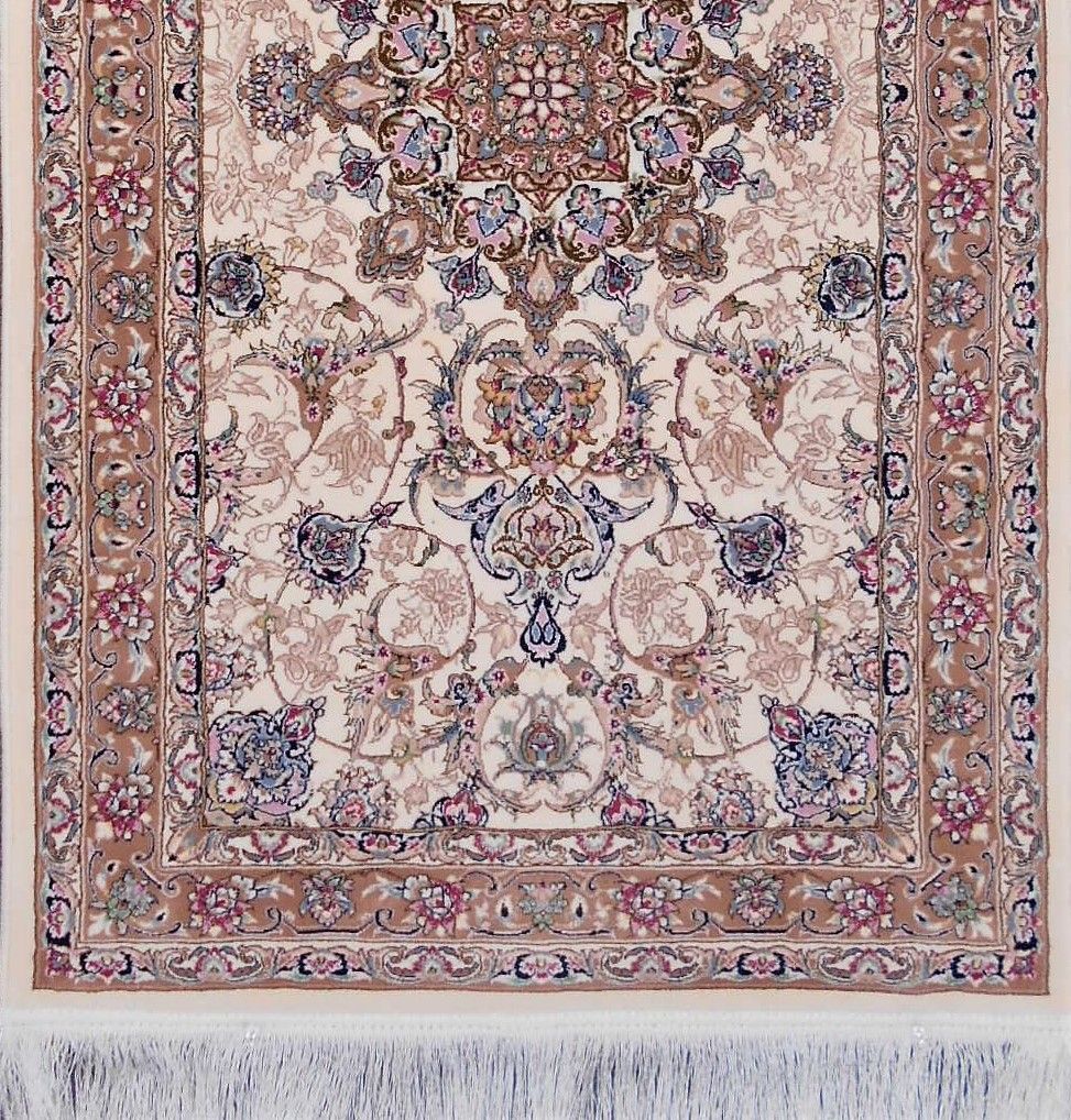 170万ノット！輝く 本場イラン産 絨毯！ 60×90cm‐166001-