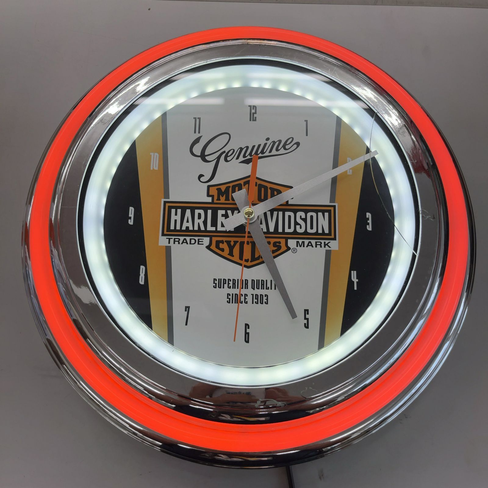 新品　訳あり　ハーレー　ネオンクロック　Harley-Davidson 掛時計 Harley Davidson ハーレーダビッドソン ネオンクロック ネオン管