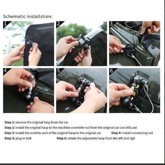 07-18年対応 レトロ風ボンネットフードラッチ