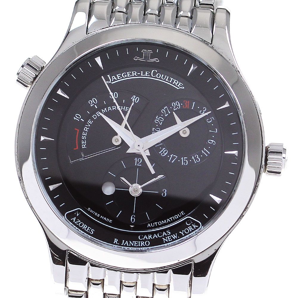 ジャガー・ルクルト JAEGER-LECOULTRE Q1428170/142.8.92.S マスタージオグラフィーク パワーリザーブ 自動巻き メンズ良品_840261