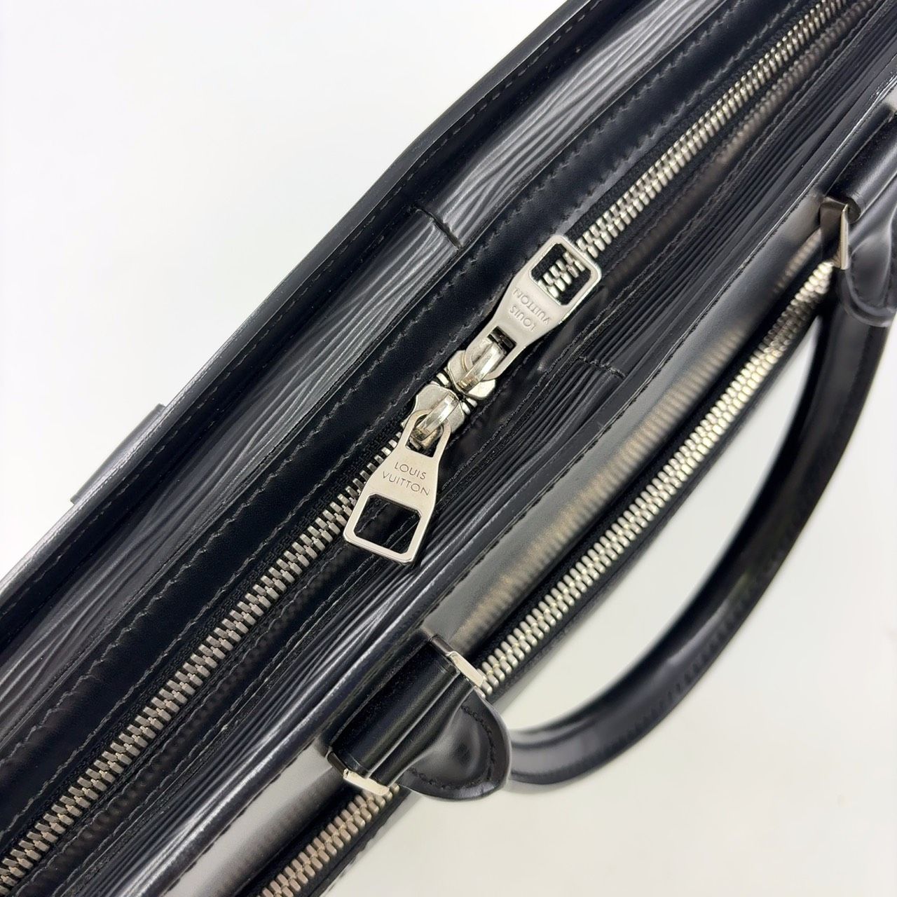 LOUIS VUITTON バサーノMM 2WAY レザー ブラック ビジネスバッグ シルバー M54032 NICORILABO_COM
