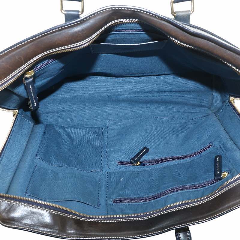 【新品】Boldrini ビジネスバッグ ブリーフケース　ネイビー boldrini selleria ボルドリーニ セレリア レザー ブリーフケース