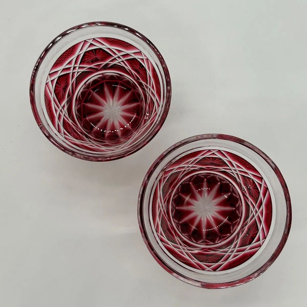 島津薩摩切子　島津磯斉彬竈　 冷酒グラス （新品 未使用） 島津薩摩切子 島津磯斉彬竈 冷酒グラス （新品 未使用） 島津薩摩切子 島津