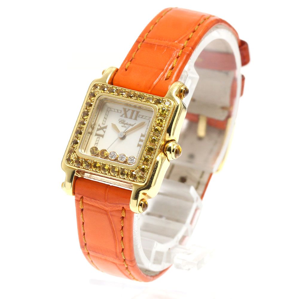 ショパール Chopard 27/6850-430 ハッピースポーツ K18YG シェル文字盤  