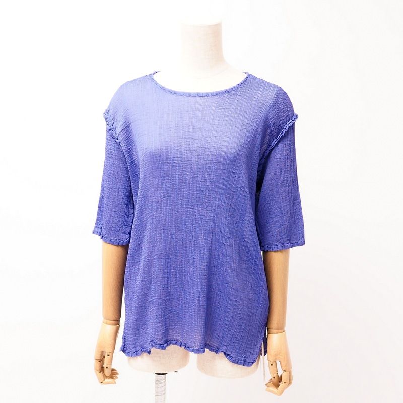 美品 me ISSEY MIYAKE ミー イッセイミヤケ カットソー SEE-THROUGH CREPE 【古着】【中古】【送料無料】20241009/RA1480