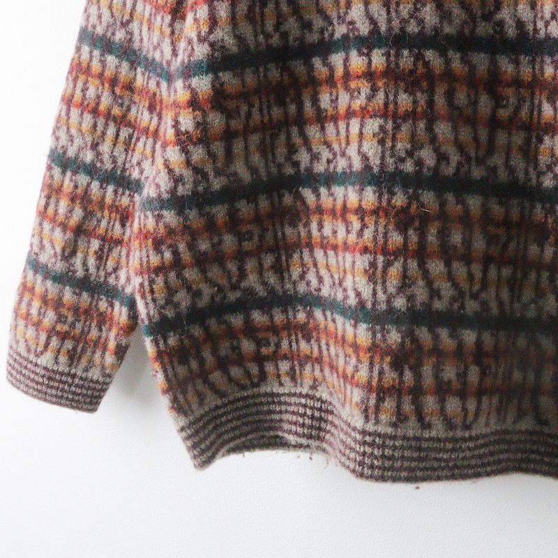 ドリスヴァンノッテン DRIES VAN NOTEN ウール総柄 タートルネック
