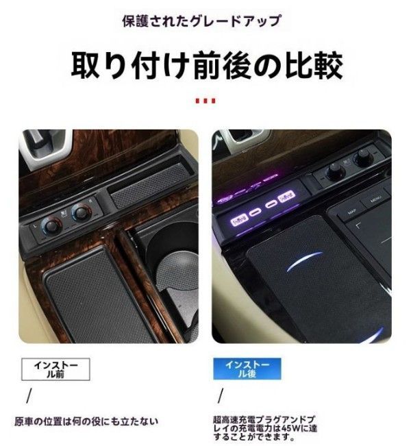 トヨタ アルファード30系 ヴェルファイア 中控USB充電器 フロントUSB急速充電 FFCRYSTALESIA_COM