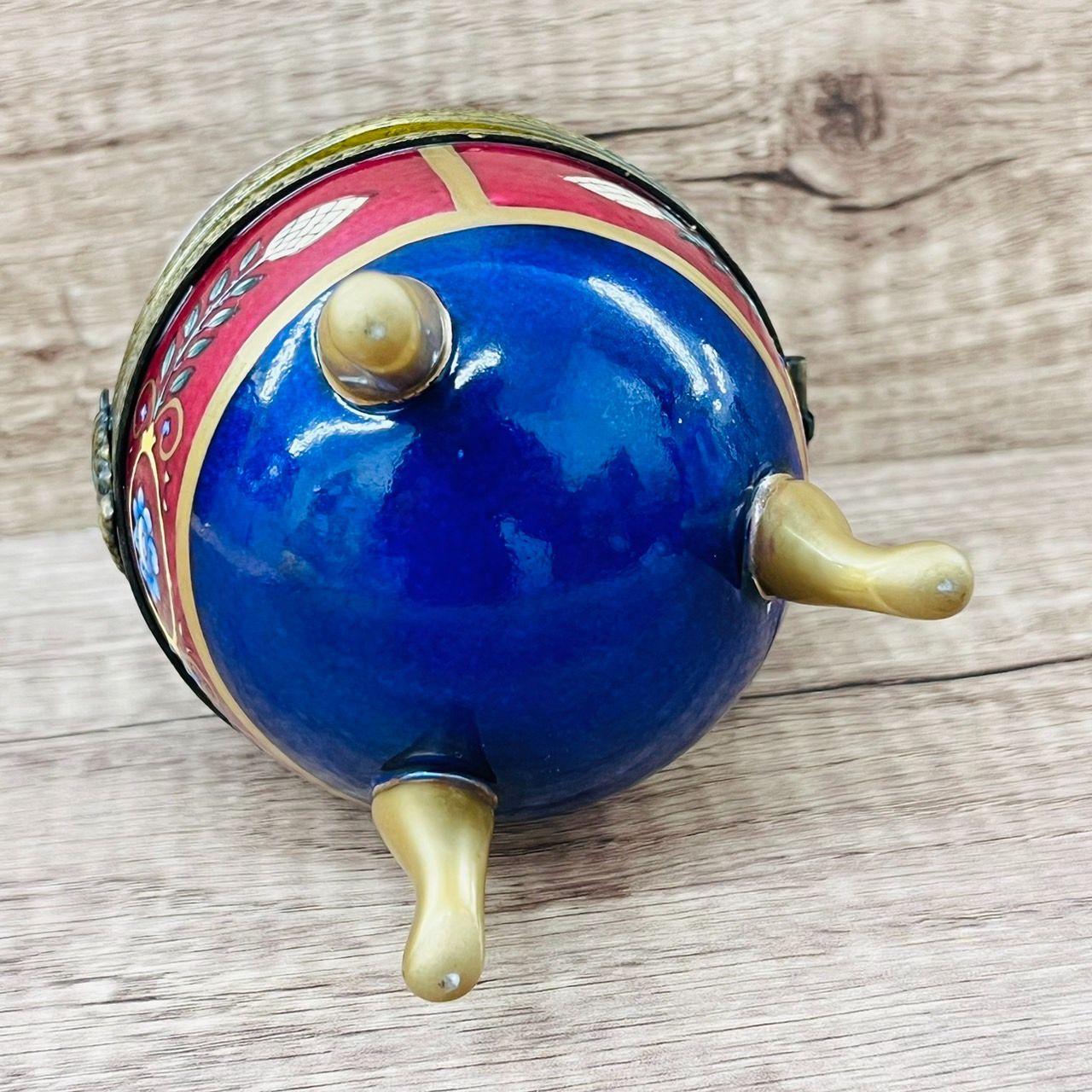 アンティークエッグ型アクセサリー入れ エッグ型 ガラス製