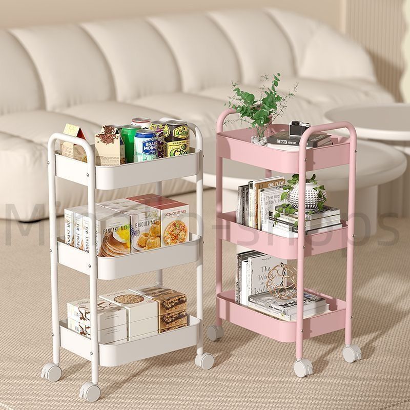 新品・未使用】キャスター付き 3段ワゴン キッチン収納 スチール