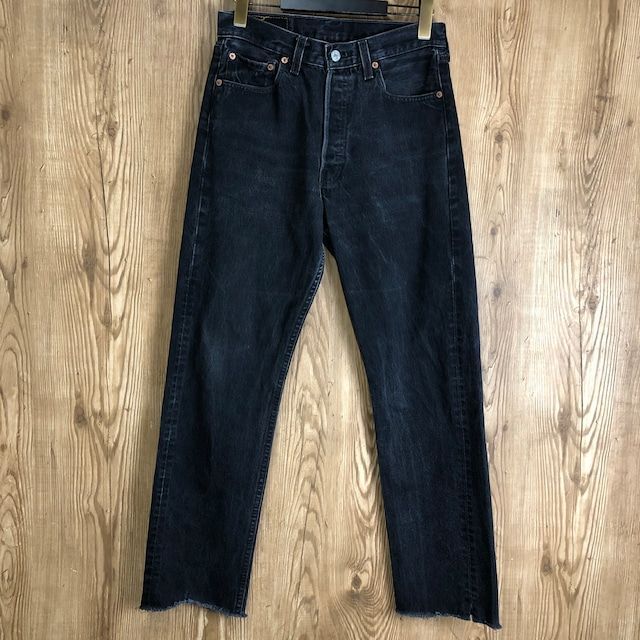90s VINTAGE USA製 リーバイス 501 ブラック デニム ジーンズ Levi’s 29×30 Sサイズ程 90年代 アメリカ製 ビンテージ ヴィンテージ ジーパン アメカジ 古着 e24062805