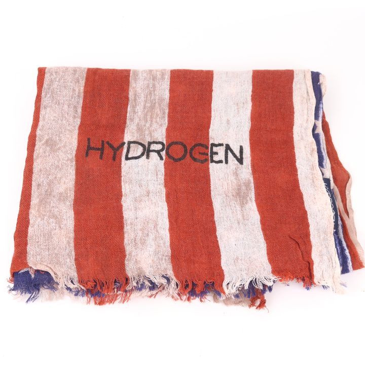 ハイドロゲン ストール スカル ウール混 星条旗 ブランド スカーフ