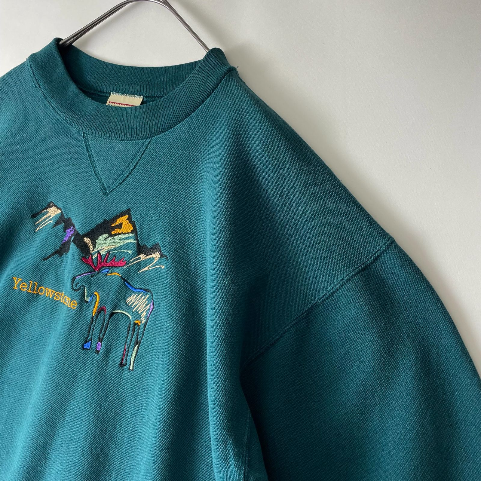 ２枚アメリカンイーグル　太ボーダー　リンガースウェット　トレーナー　刺繍古着XL 90s STARTER スターター ロゴ 刺繍 スウェット USA製 フロリダ大