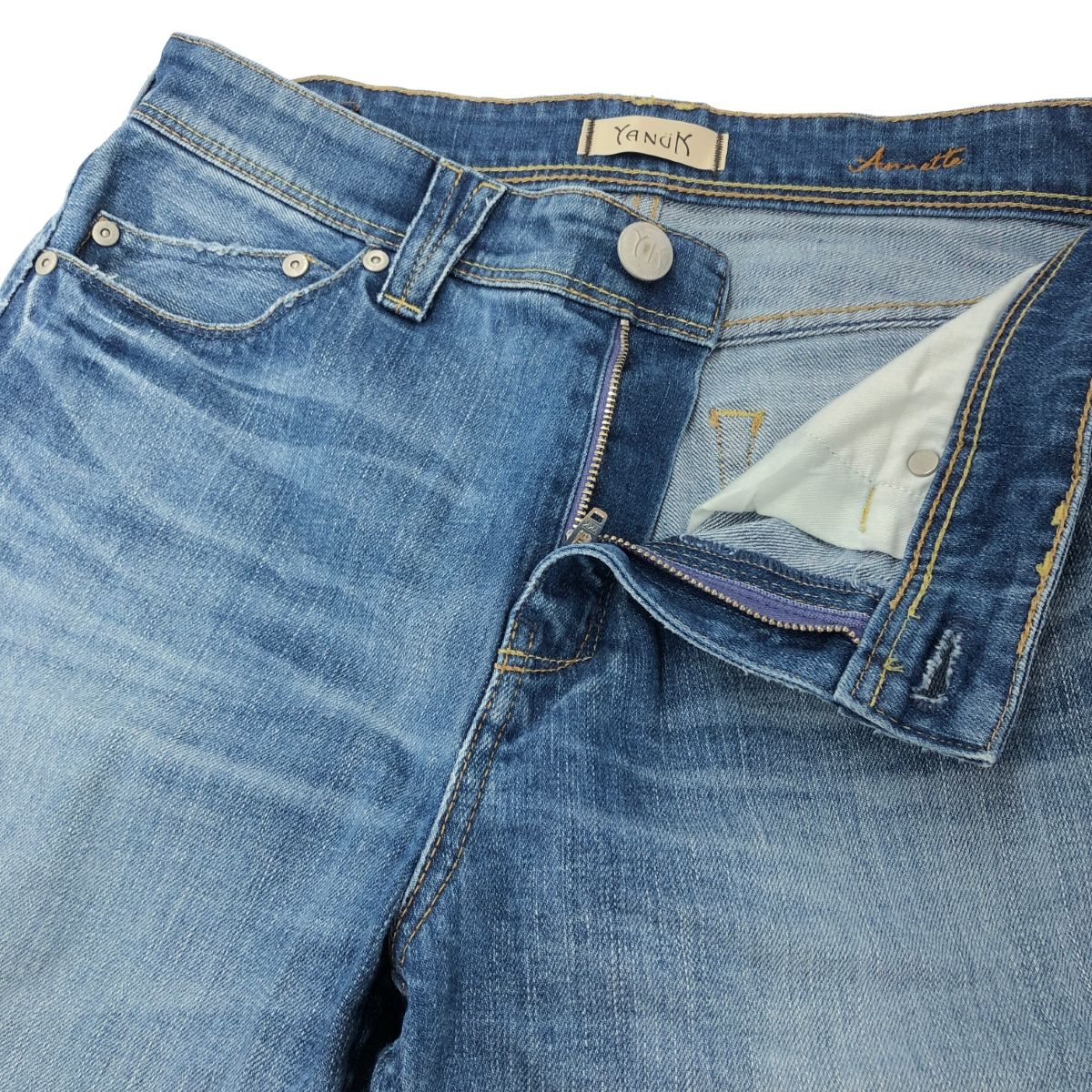YANUK ヤヌーク デニムパンツ サイズ:27 ブルー レディース アネット