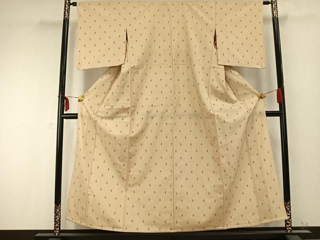 平和屋着物▽本塩沢 単衣 井桁絣 正絹 逸品 AABC0242fy - メルカリ