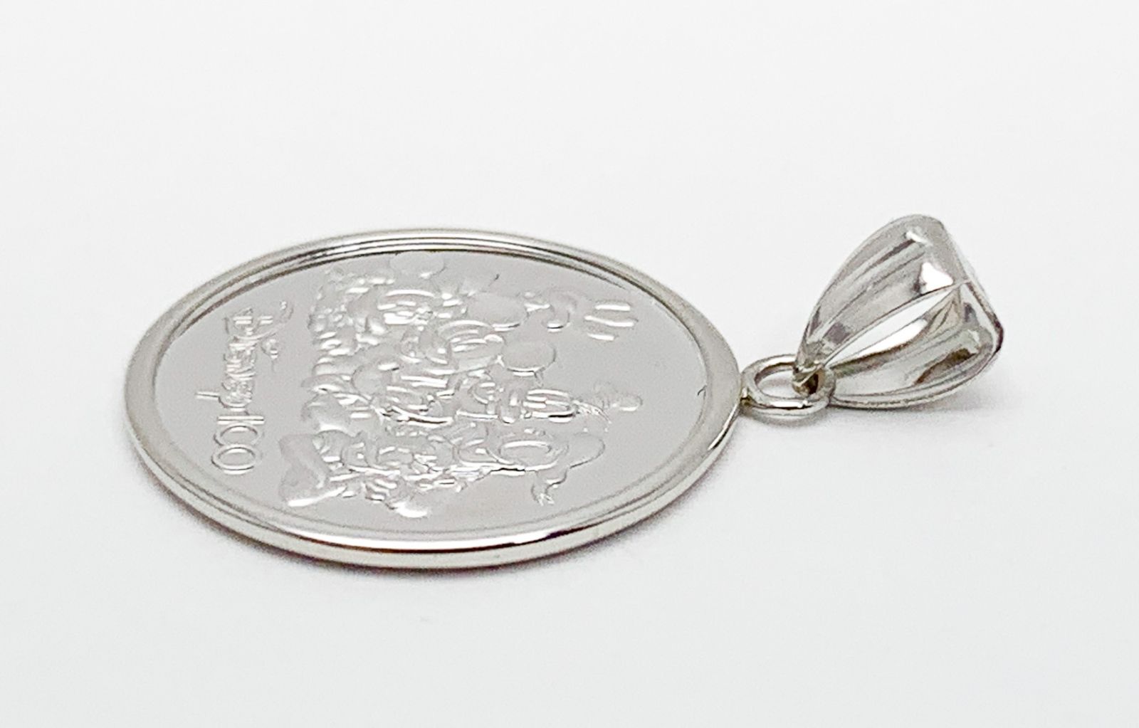 DISNEY ディズニー 純Pt プラチナ Pt999 1/20oz Mickey&Friends ミッキー&フレンズ 100周年 コイン ペンダント