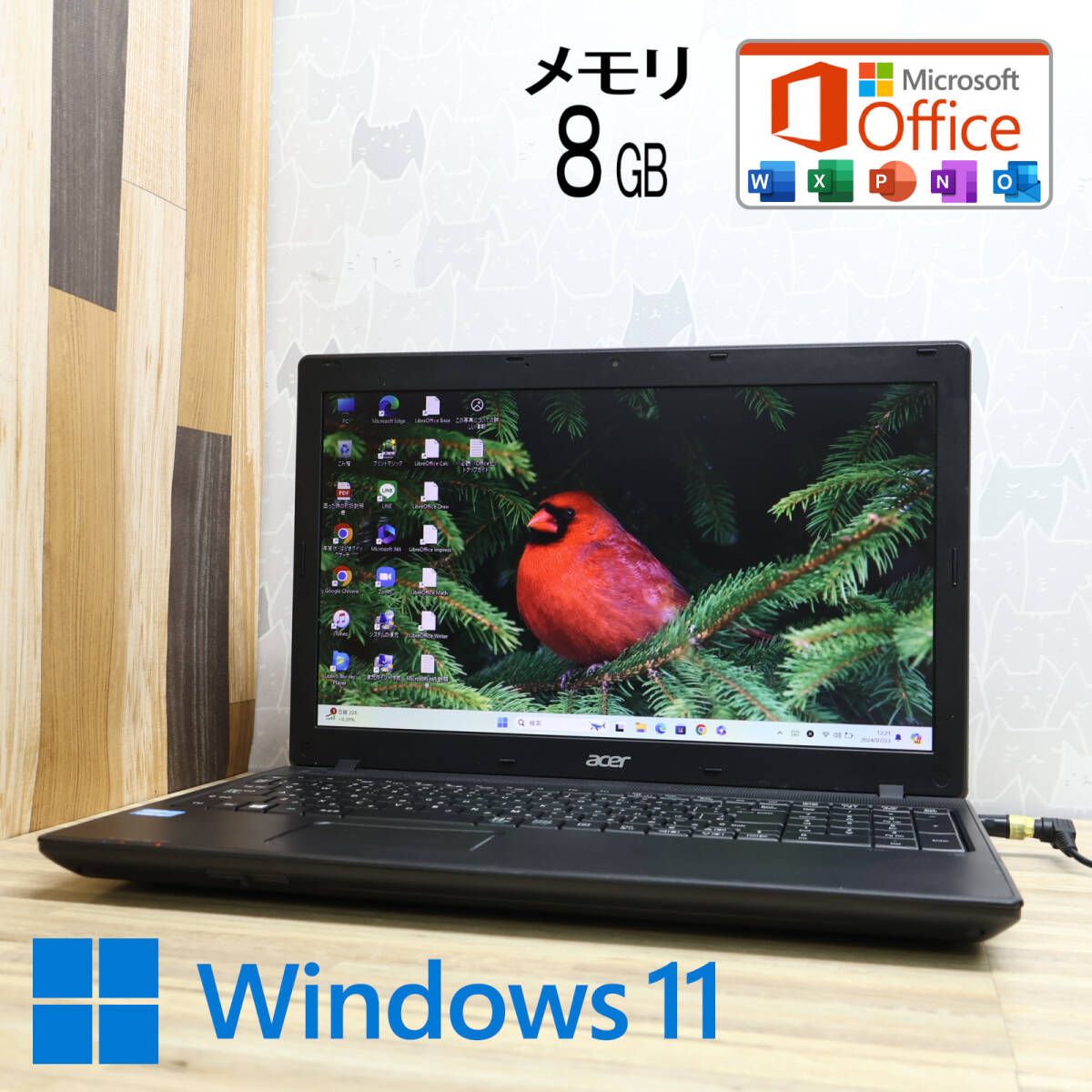 完動品 高性能3世代i5！500GB メモリ8GBTMP453M Core i5-3230M Webカメラ Win11 MS Office 中古品 ノートPCP75858