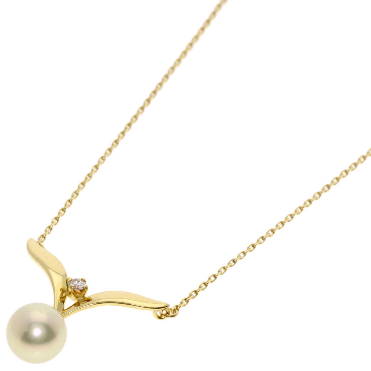 MIKIMOTO ミキモト アコヤパール 真珠 ダイヤモンド ネックレス