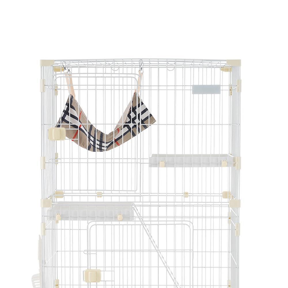 猫 ケージ キャットケージ 2段 猫トイレ付 キャスター付 ハンモック付 猫ゲ Amazon.co.jp: 猫 ケージ キャットケージ 2段 幅83㎝ 高さ132㎝ 猫