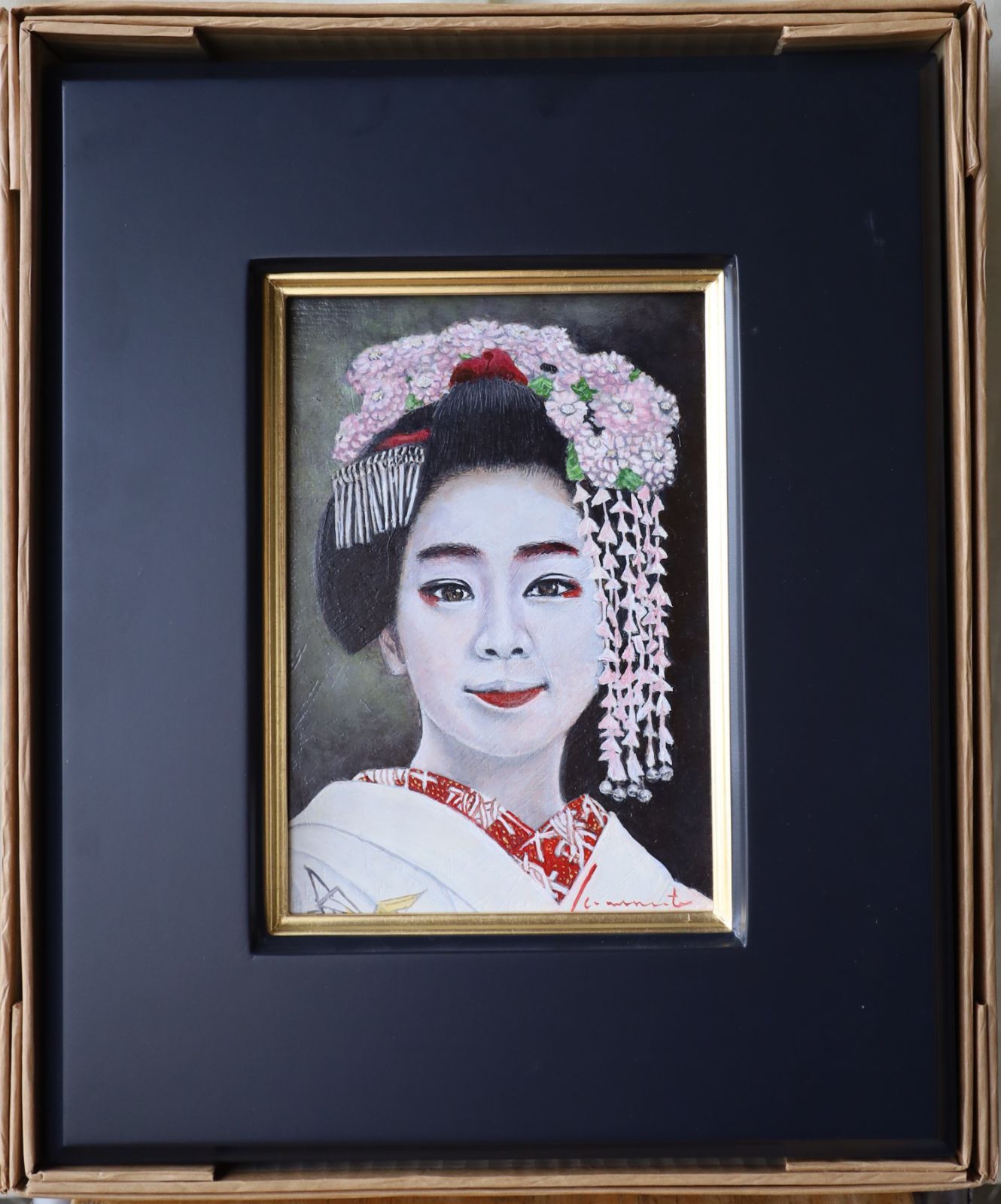 先笄の彩り』油彩肉筆画
