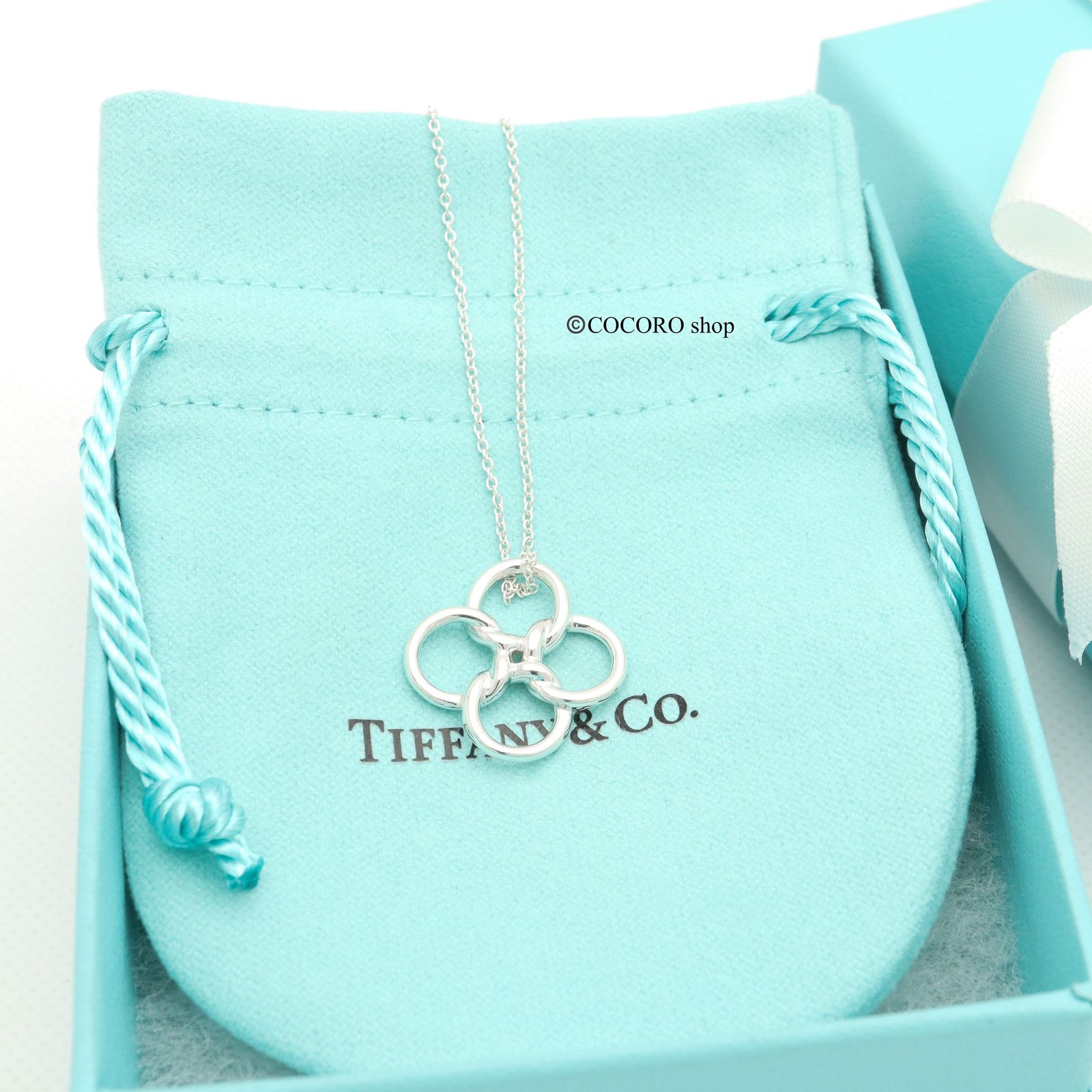 【極美品】ティファニー TIFFANY&Co. クアドリフォリオ エルサペレッティ ネックレス AG925