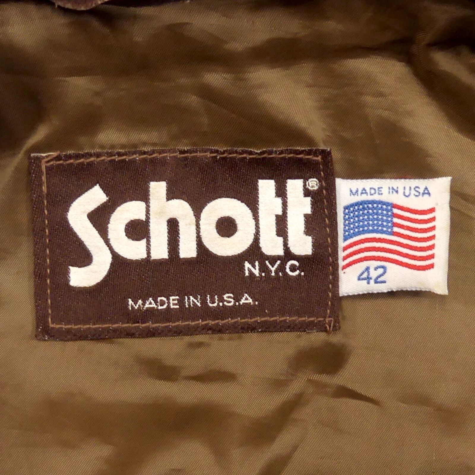 アメリカ製 Schott ショット 40 レザー フライトジャケット 80s