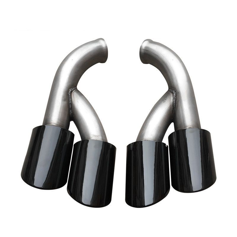 ポルシェ 958 カイエン V6用 ターボ マフラーカッター ブラック