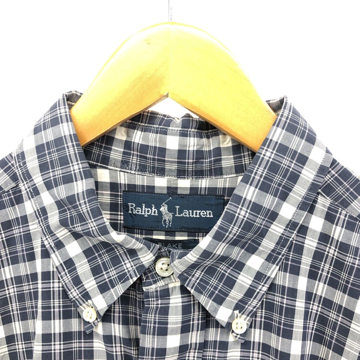 684)Ralph Lauren半袖シャツＬボタンダウンBLAKE90sアメカジ 684)Ralph Lauren半袖シャツLボタンダウンBLAKE90sアメカジ