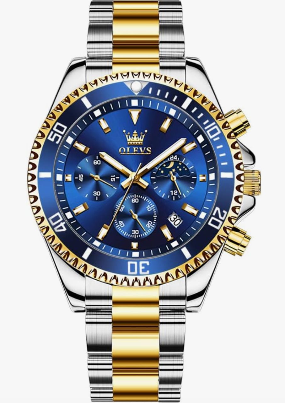 OLVES 腕時計 メンズ おしゃれ 人気 クォーツ うて時計メンズ メタルバンド カジュアル 防水 u200b見やすい ブルー文字盤 ファッションビジネス  腕時計 - メルカリ