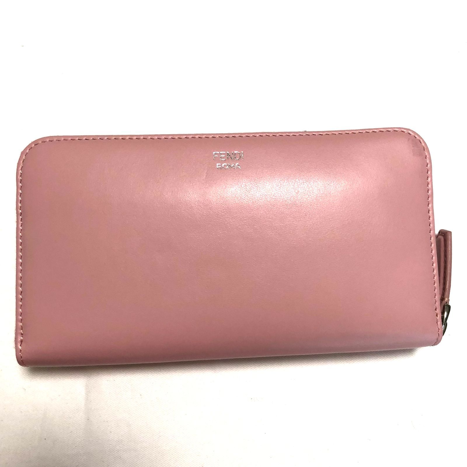 美品 FENDI フェンディ モンスター バグズアイ 長財布 ラウンド