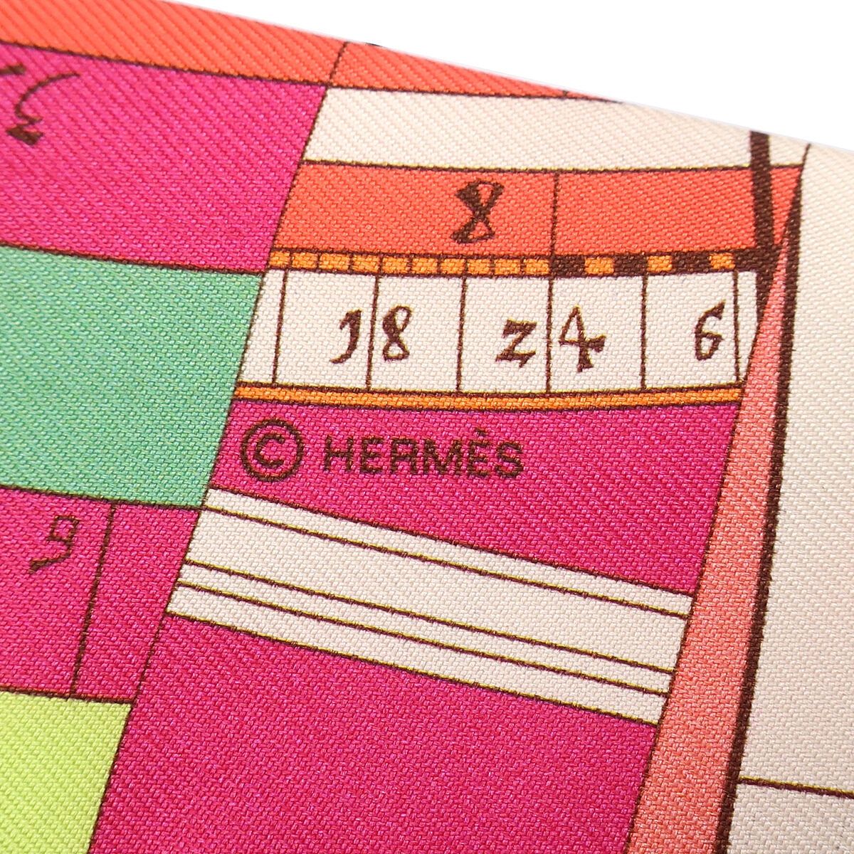 エルメス HERMES スカーフ ツイリー シルク ローズ×コライユ