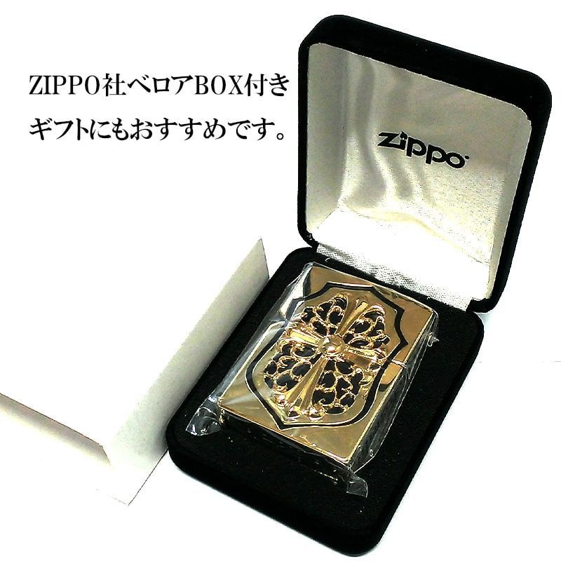 ZIPPO ライター メタルジャケット ジッポ 超重厚 ゴールド