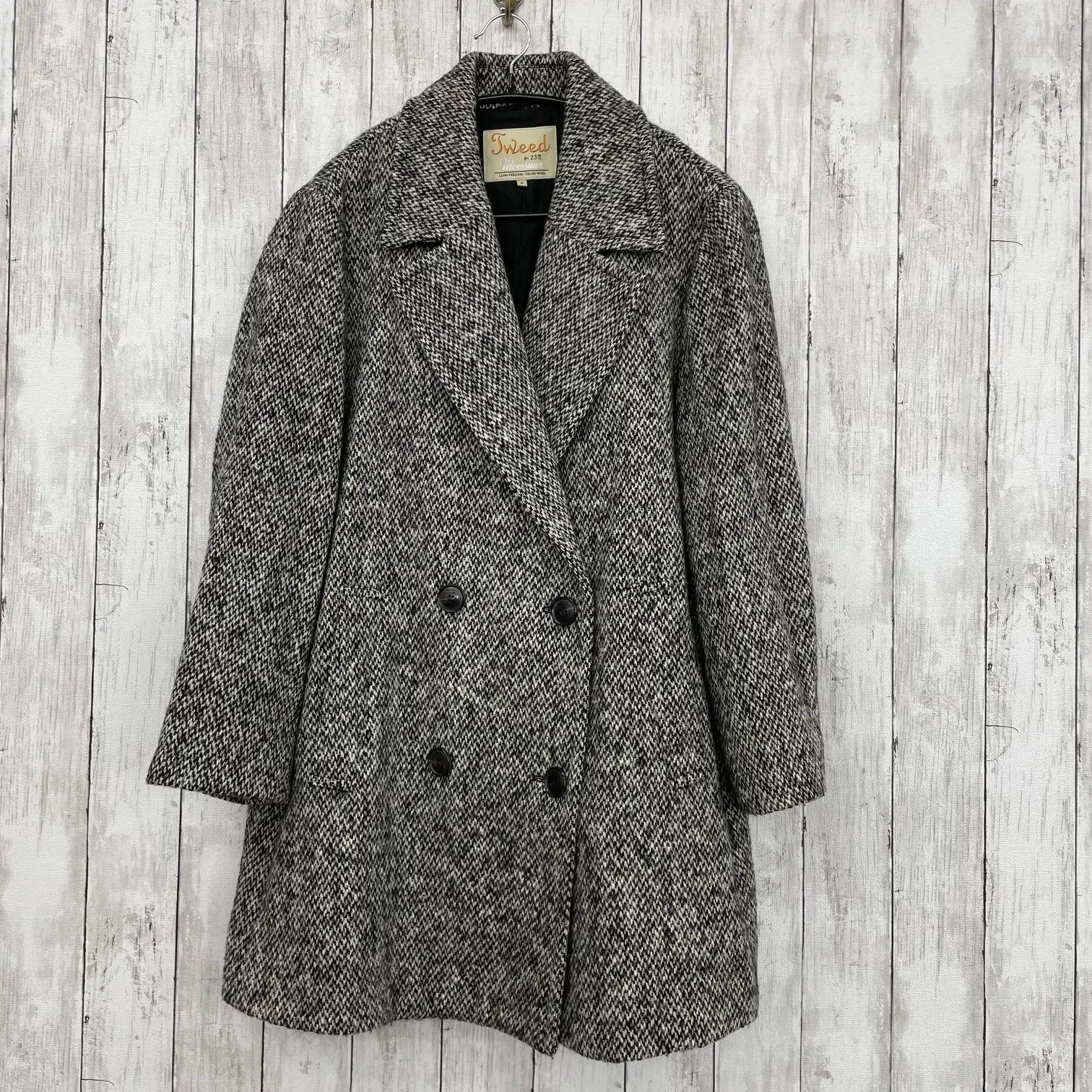 定価7〜8万円にて購入23区L   ダブルブレストコート　Moessmer NEPYARN TWEED