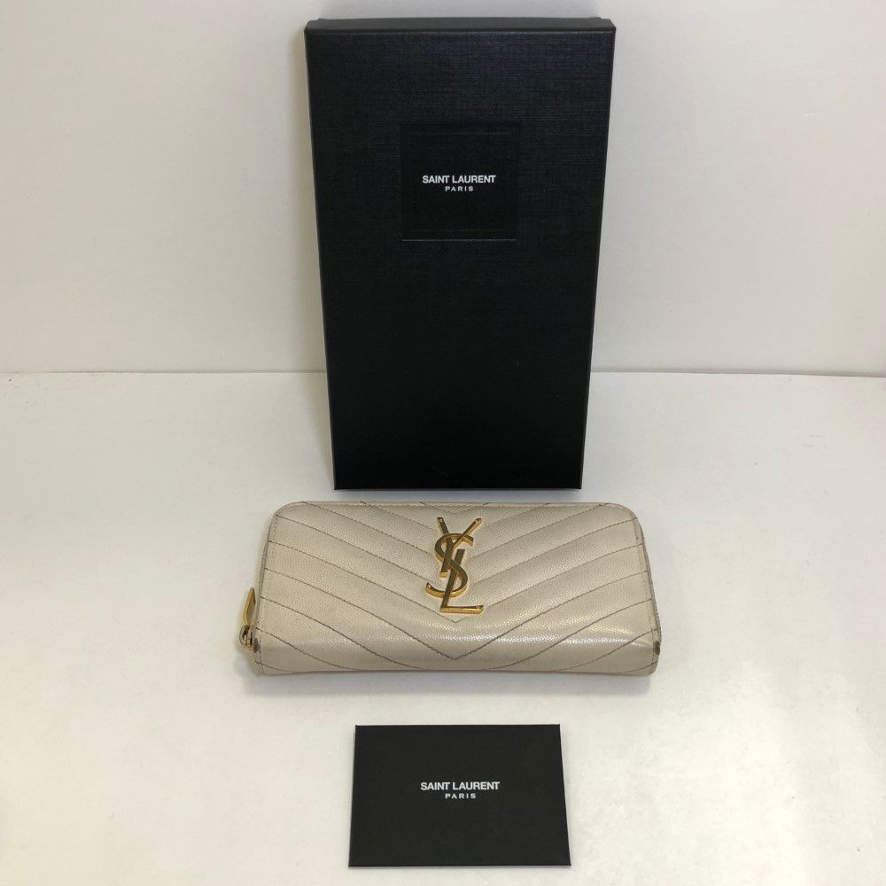 07w6681☆ サンローランパリ SAINT LAURENT PARIS ラウンドジップ 
