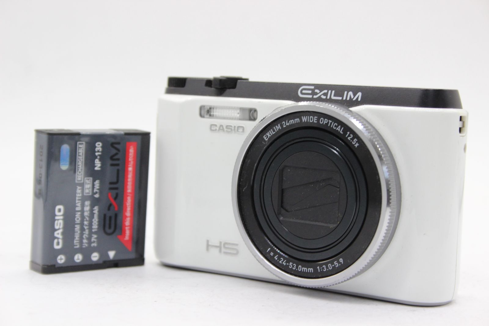 返品保証】 カシオ Casio Exilim EX-FC300S ホワイト 24mm Wide 12.5x バッテリー付き コンパクトデジタルカメラ  s588 - メルカリ