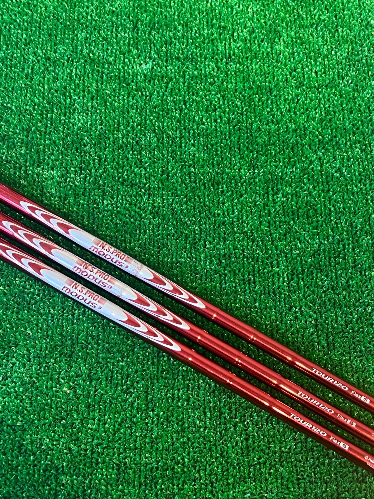 中古シャフト】モーダス120 S ウェッジ使用 3本 N.S.PRO MODUS RED