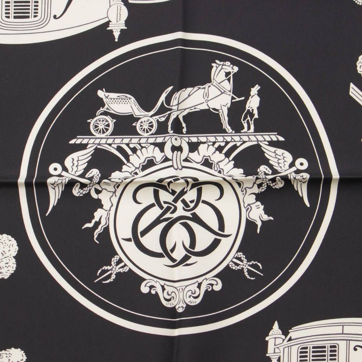 エルメス】Hermes カレ80 フリンジ シルクスカーフ EX-LIBRIS