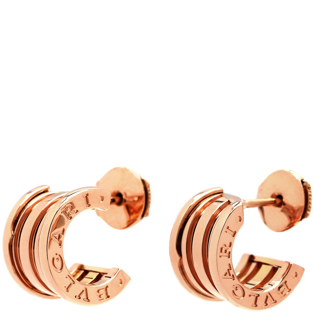 ブルガリ BVLGARI イヤリング B-zero1 ビーゼロワン K18PG ピンクゴールド BVLGARI 750