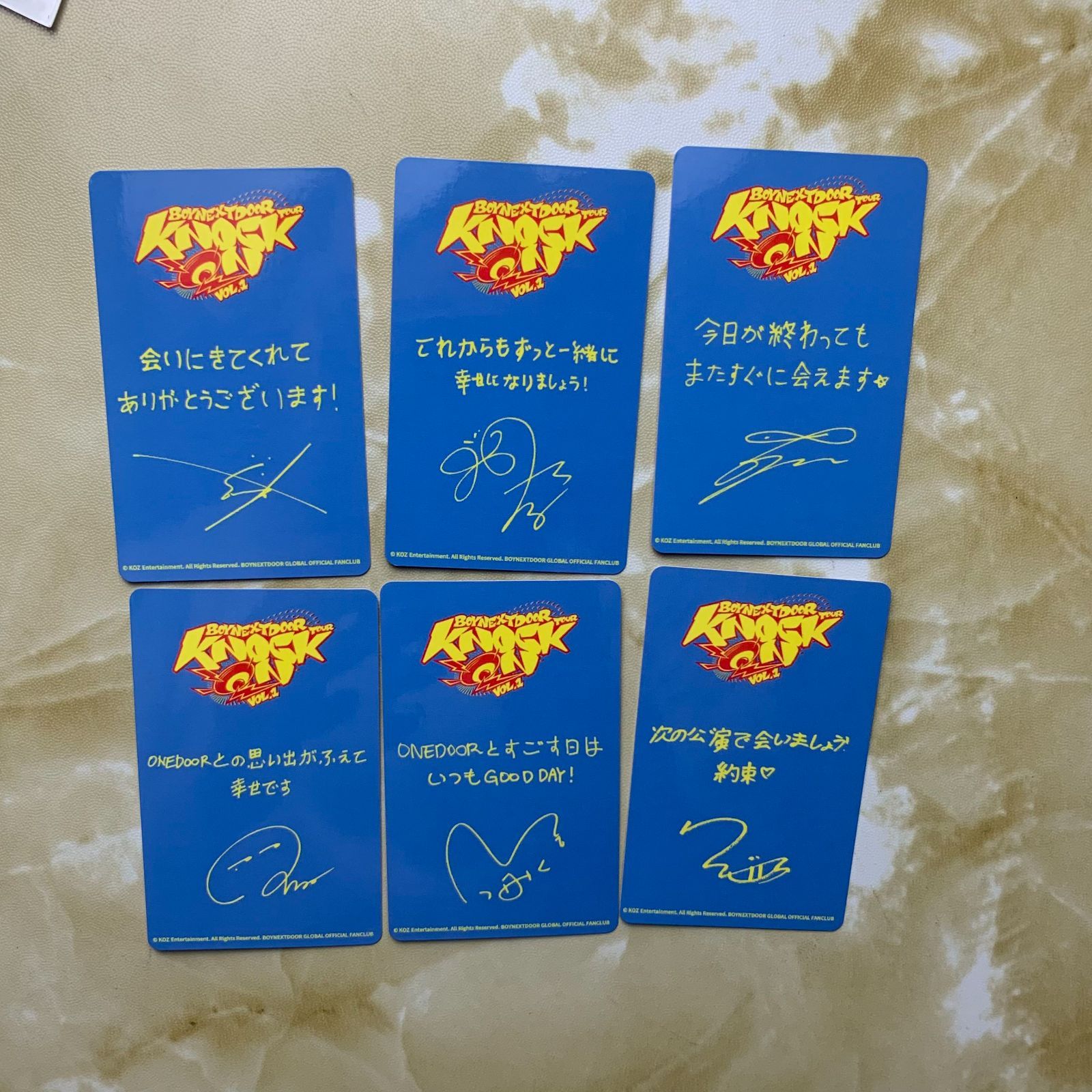 BOYNEXETDOOR パシフィコ 横浜 神奈川 会場 FC 特典 トレカ セット