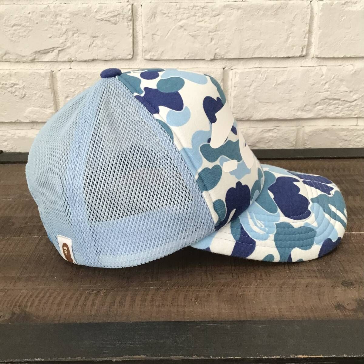 BAPE APE FACE MESH CAP ABC camo Blue a bathing ape エイプ ベイプ