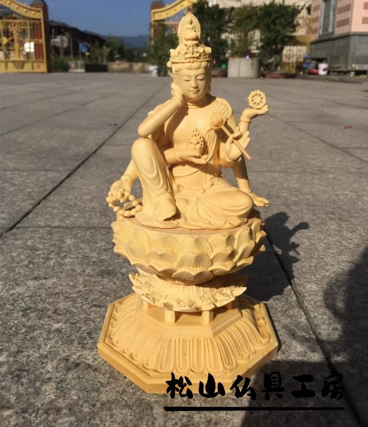 美品 仏教美術 如意輪観音菩薩 坐像 仏像 彫刻 ヒノキ檜木 自然木 職人 手作り 置物 美術品 東洋彫刻 - メルカリ - 彫刻、オブジェ