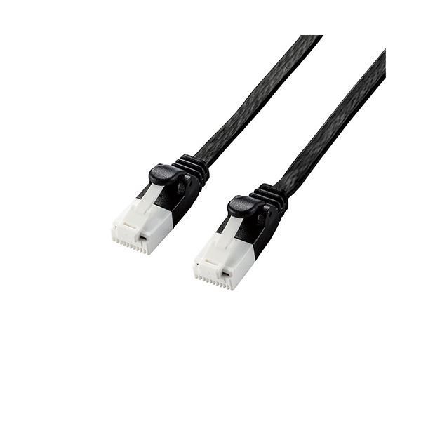 【5個セット】エレコム LANケーブル/CAT6A準拠/爪折れ防止/フラット/1