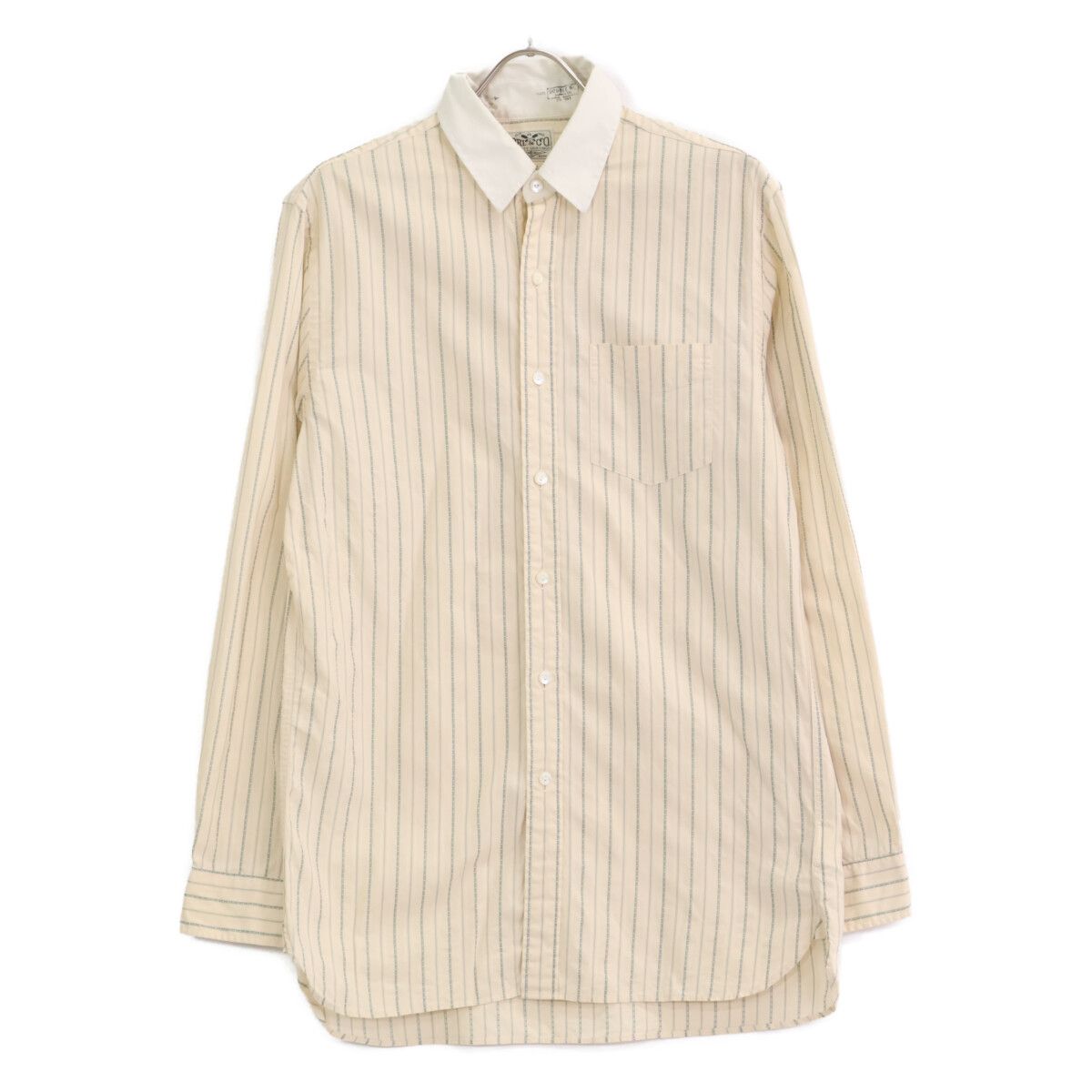 RRL ダブルアールエル ｱｲﾎﾞﾘｰ ｽﾄﾗｲﾌﾟ ｺｯﾄﾝ 長袖ｼｬﾂ 15.5